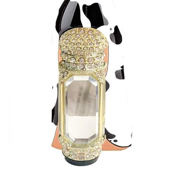 FSJ Women Bridal Pointed Toe Chunky Block High Heel Crystal Pumps Slip-on - Picture 4 of 7